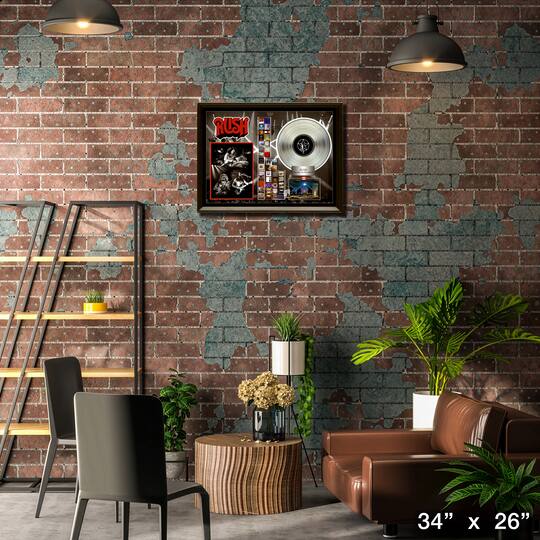 Rush Framed Collage With Platinum LP 34" x 26"